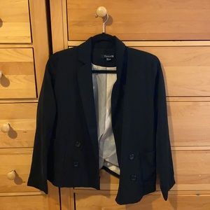 Forever 21 Black Button Blazer with pockets